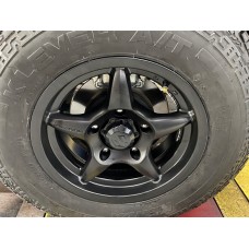 (Set of 5) SD-178 Wild Boar Alloy Rim Wheels With Tyres Bundle Package Installation Included For Suzuki Jimny 2018 2019 Current JB64 JB74 Vehicle Tyre Tire Kenda KR28  BFGoodRich KO2 Dunlop AT2