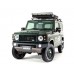 DAMD Defender " Little D "Bonnet Word Emblem  - Silver / Matt Black