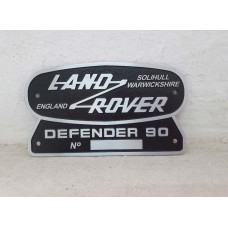 Land Rover Vehicle Car Body Decoration Metal Plate Emblem Badge - Land Rover Defender 90