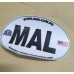 Overland MAL Malaysia Oval Country Code Car Sticker 