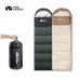 MOBI GARDEN 1.0KG Light Weight Camping Envelope Sleeping Bag Portable Hooded RHS Grey