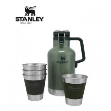 Stanley Growler 1.9L Gift Set Hammertone Green With 4 Pack Tumbler 12oz 10-02116-018