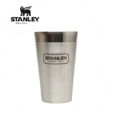 Stanley Vacuum Insulated Stacking Tumbler Stainless Steel Pint Drinking Cup 473ml 16oz Silver