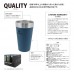 Stanley Vacuum Insulated Stacking Tumbler Stainless Steel Pint Drinking Cup 473ml 16oz Matt Blue