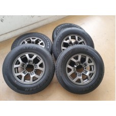 Dunlop AT20 Grandtrek Tyres 195/80R15 With Suzuki Jimny Original Stock 4 Rims Take Off (Set of 5) Low Mileage Dated 0624