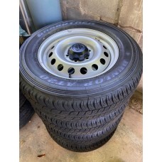 Toyota Hilux Grandtrek Dunlop AT20 Tyres 225/70R17 With Steel Rims Wheel Set (Set of 4) Take Off  - Manufactured 15th Week of 2023